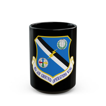 93d Air Ground Operations Wing Emblem (U.S. Air Force) Black Coffee Mug-15oz-The Sticker Space