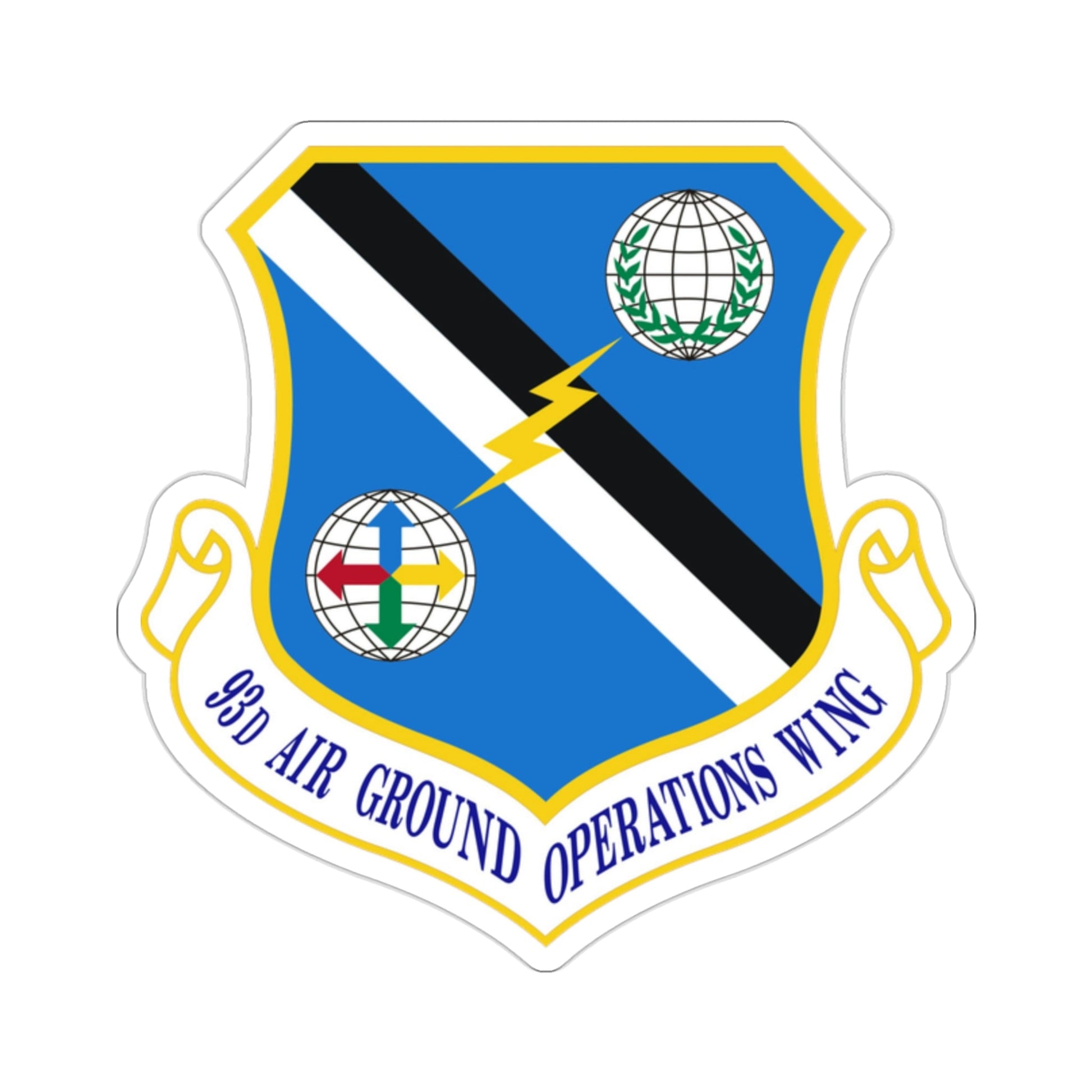 93d Air Ground Operations Wing Emblem (U.S. Air Force) STICKER Vinyl Die-Cut Decal-2 Inch-The Sticker Space