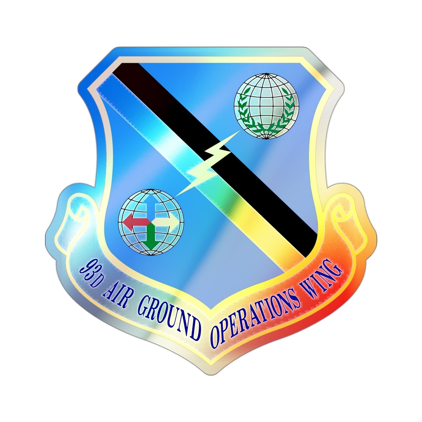 93d Air Ground Operations Wing (U.S. Air Force) Holographic STICKER Die-Cut Vinyl Decal-3 Inch-The Sticker Space