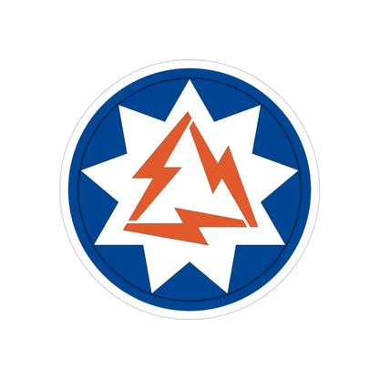 93rd Signal Brigade 2 (U.S. Army) REVERSE PRINT Transparent Die-Cut STICKER 4 Inch Die-Cut Transparent - The Sticker Space