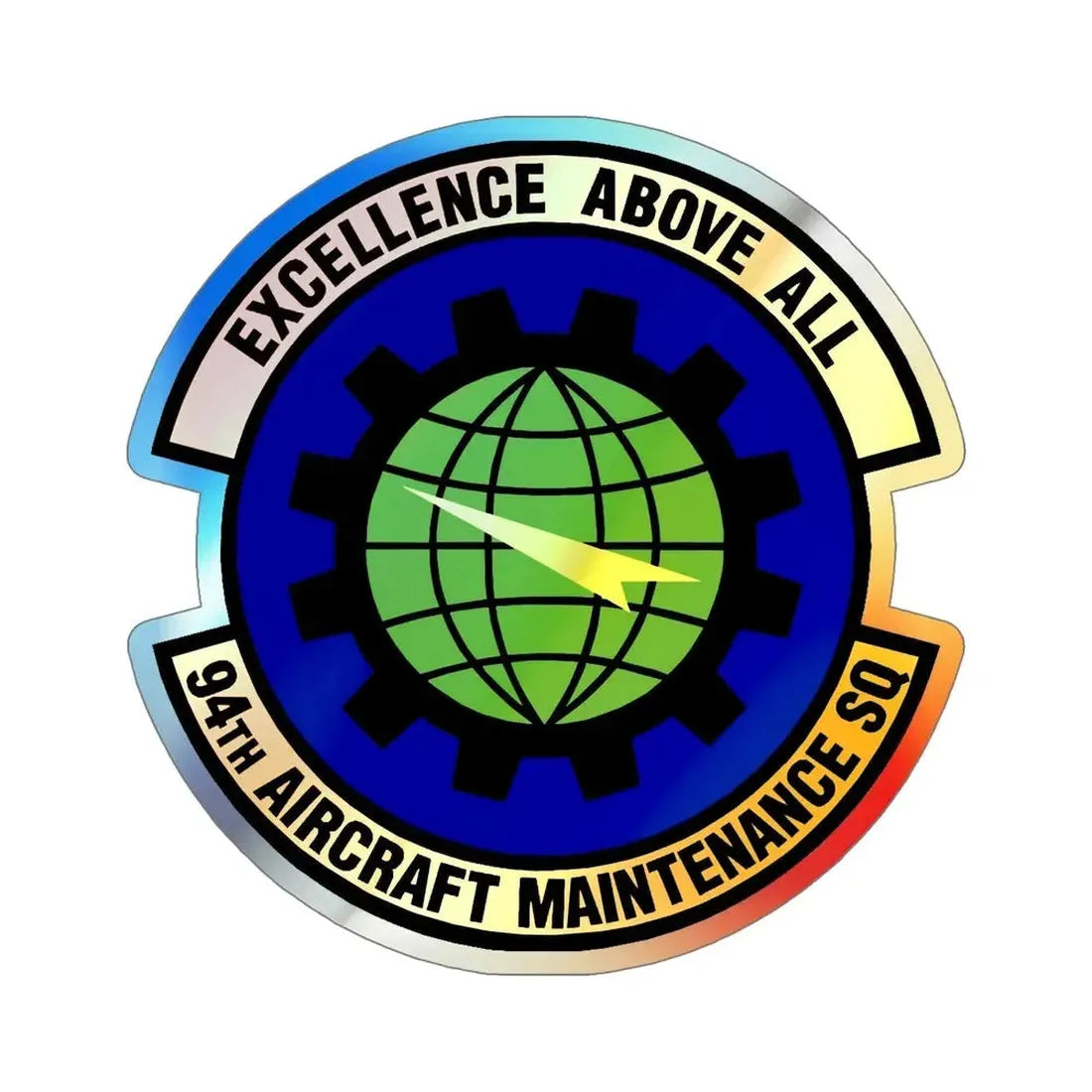 94 Aircraft Maintenance Squadron AFRC (U.S. Air Force) Holographic STICKER Die-Cut Vinyl Decal - The Sticker Space