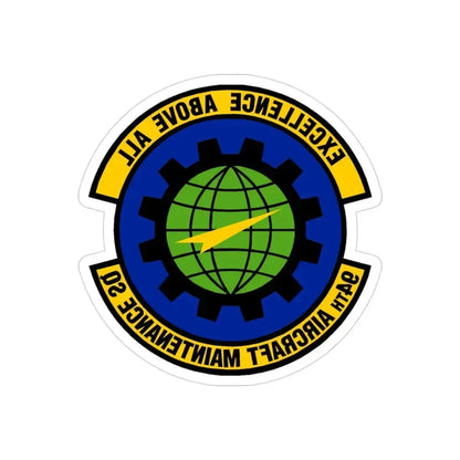 94 Aircraft Maintenance Squadron AFRC (U.S. Air Force) REVERSE PRINT Transparent Die-Cut STICKER 3 Inch Die-Cut Transparent - The Sticker Space