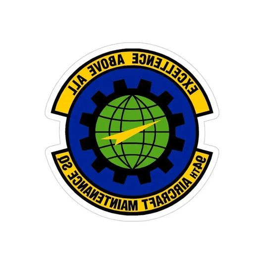 94 Aircraft Maintenance Squadron AFRC (U.S. Air Force) REVERSE PRINT Transparent Die-Cut STICKER 6 Inch Die-Cut Transparent - The Sticker Space