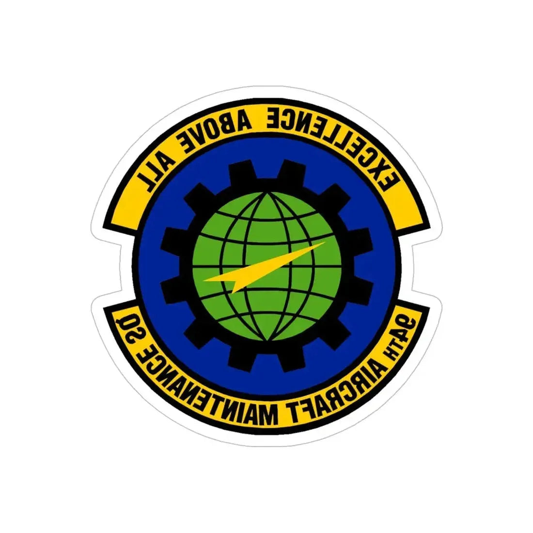 94 Aircraft Maintenance Squadron AFRC (U.S. Air Force) REVERSE PRINT Transparent Die-Cut STICKER - The Sticker Space