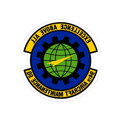 94 Aircraft Maintenance Squadron AFRC (U.S. Air Force) REVERSE PRINT Transparent Die-Cut STICKER - The Sticker Space