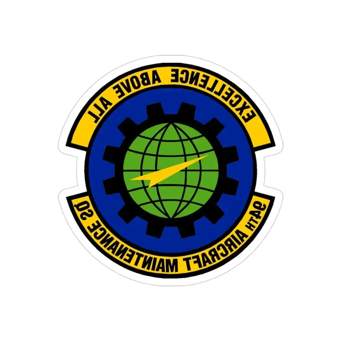 94 Aircraft Maintenance Squadron AFRC (U.S. Air Force) REVERSE PRINT Transparent Die-Cut STICKER - The Sticker Space