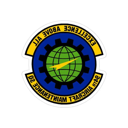 94 Aircraft Maintenance Squadron AFRC (U.S. Air Force) REVERSE PRINT Transparent Die-Cut STICKER - The Sticker Space