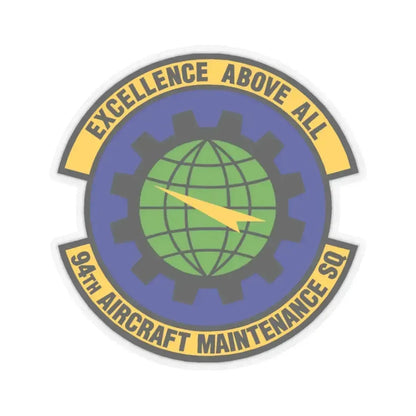 94 Aircraft Maintenance Squadron AFRC (U.S. Air Force) STICKER Vinyl Kiss-Cut Decal 3 Inch Transparent - The Sticker Space