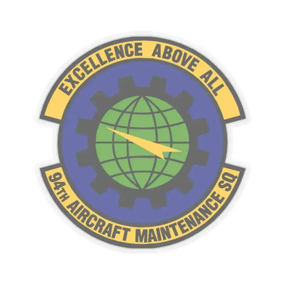 94 Aircraft Maintenance Squadron AFRC (U.S. Air Force) STICKER Vinyl Kiss-Cut Decal 4 Inch Transparent - The Sticker Space
