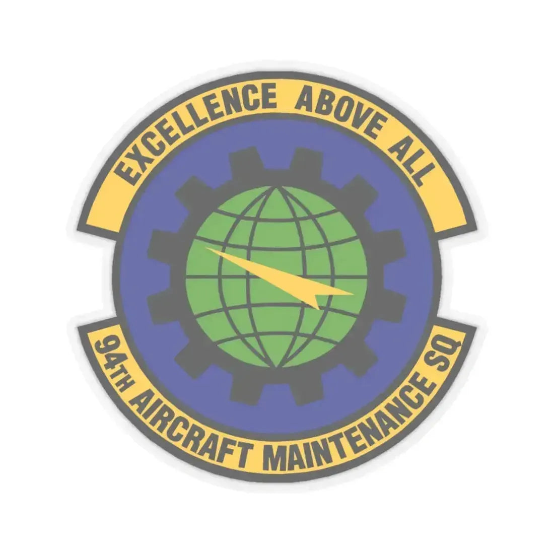 94 Aircraft Maintenance Squadron AFRC (U.S. Air Force) STICKER Vinyl Kiss-Cut Decal 6 Inch Transparent - The Sticker Space