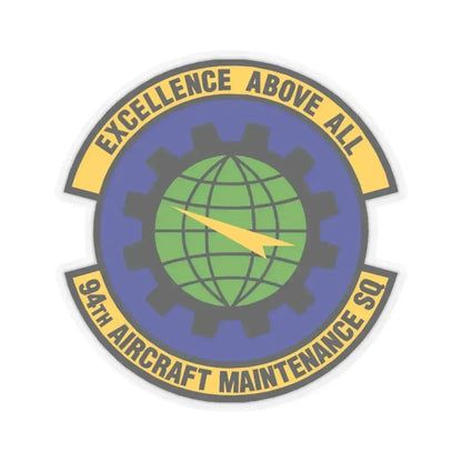 94 Aircraft Maintenance Squadron AFRC (U.S. Air Force) STICKER Vinyl Kiss-Cut Decal 6 Inch Transparent - The Sticker Space