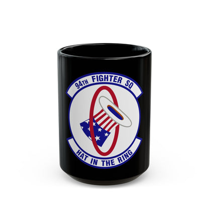 94 Fighter Squadron ACC (U.S. Air Force) Black Coffee Mug-15oz-The Sticker Space