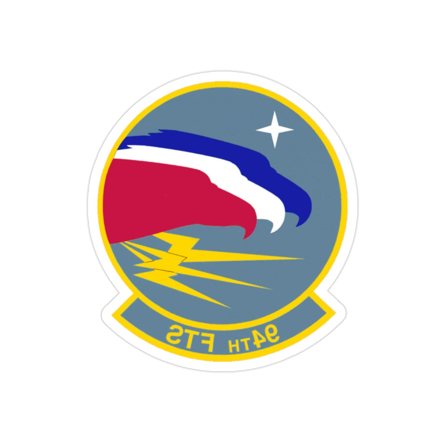 94 Flying Training Squadron AETC (U.S. Air Force) REVERSE PRINT Transparent STICKER-2" × 2"-The Sticker Space