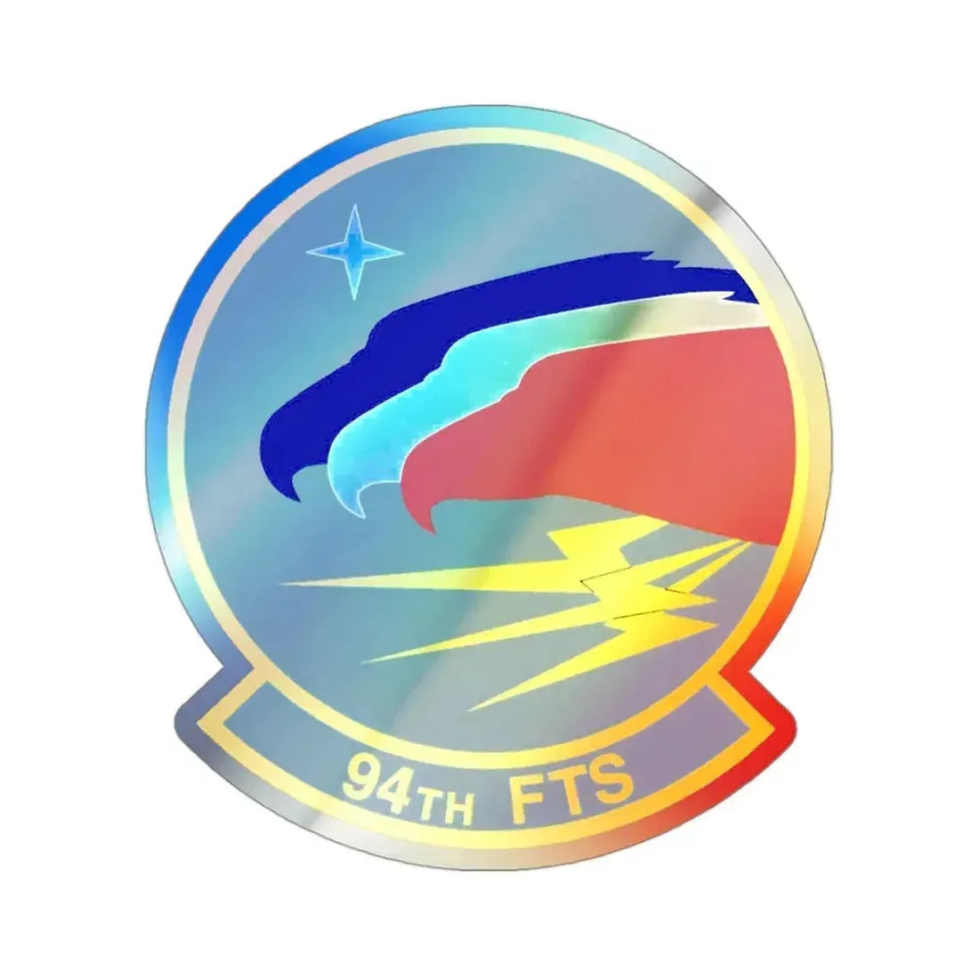 94 Flying Training Squadron AETC (U.S. Air Force) Holographic STICKER Die-Cut Vinyl Decal 3 Inch Holographic - The Sticker Space