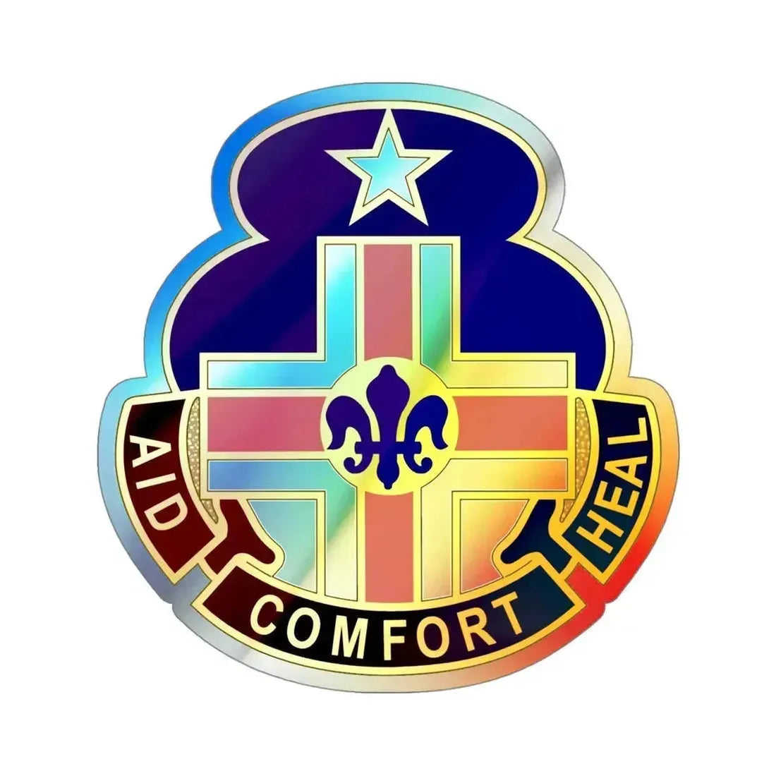 94 General Hospital (U.S. Army) Holographic STICKER Die-Cut Vinyl Decal 4 Inch Holographic - The Sticker Space