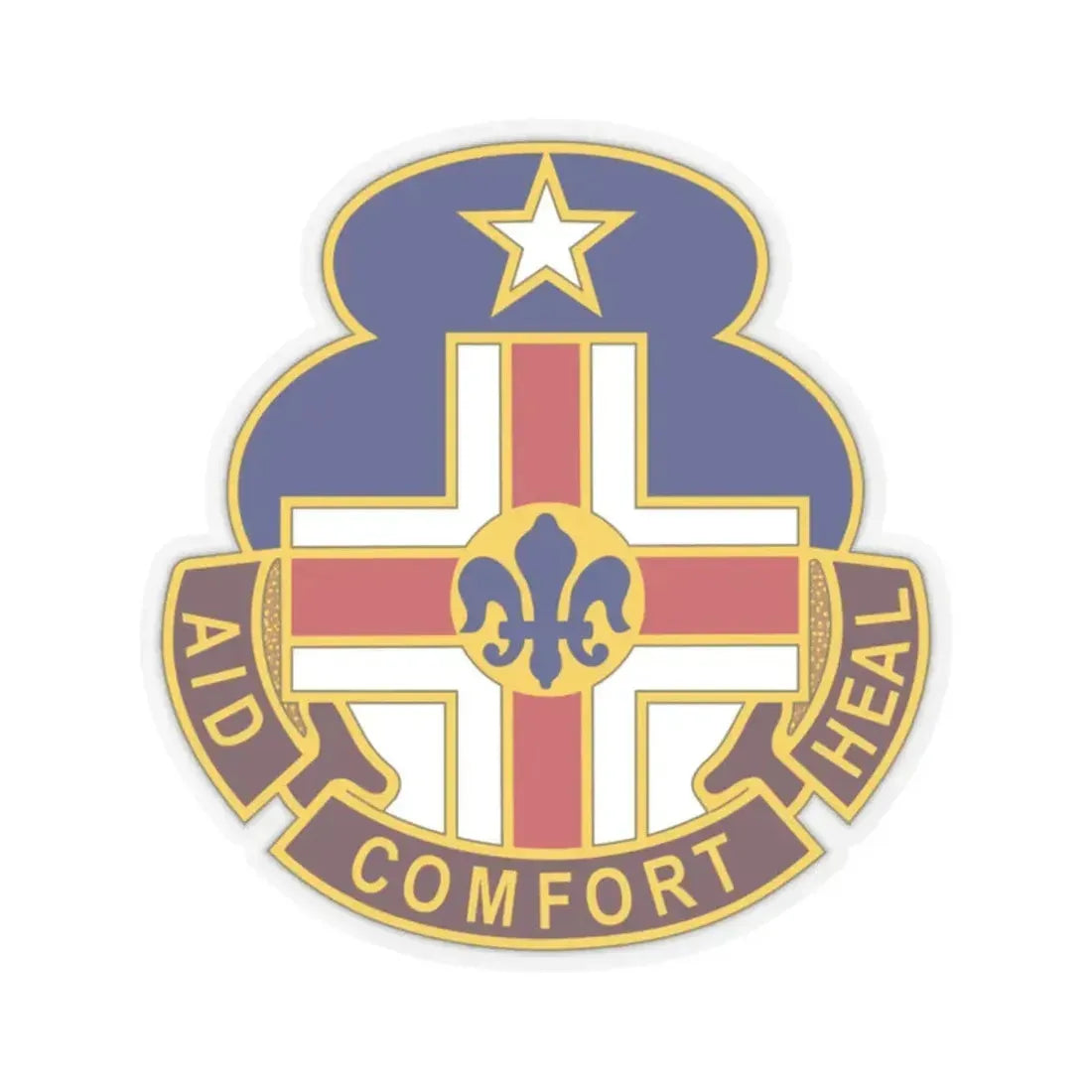 94 General Hospital (U.S. Army) STICKER Vinyl Kiss-Cut Decal 2 Inch Transparent - The Sticker Space