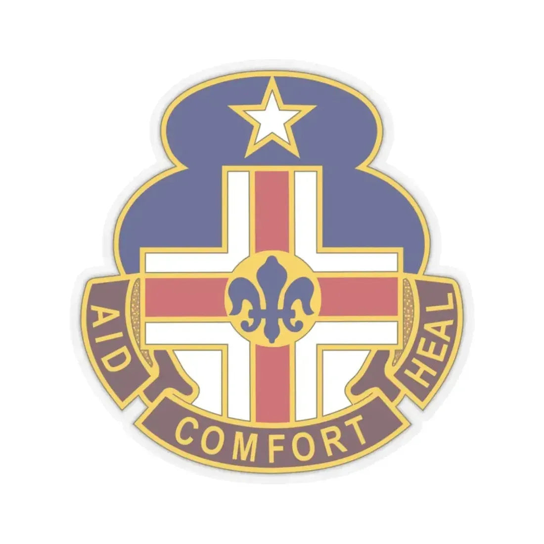 94 General Hospital (U.S. Army) STICKER Vinyl Kiss-Cut Decal 3 Inch Transparent - The Sticker Space