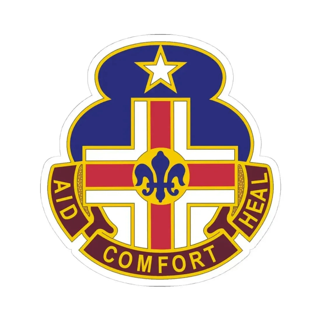 94 General Hospital (U.S. Army) STICKER Vinyl Kiss-Cut Decal 4 Inch White - The Sticker Space