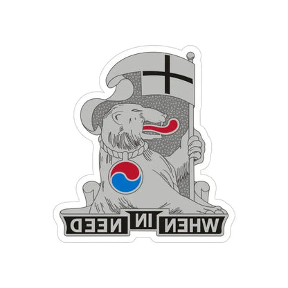 94 Military Police Battalion (U.S. Army) REVERSE PRINT Transparent Die-Cut STICKER 4 Inch Die-Cut Transparent - The Sticker Space