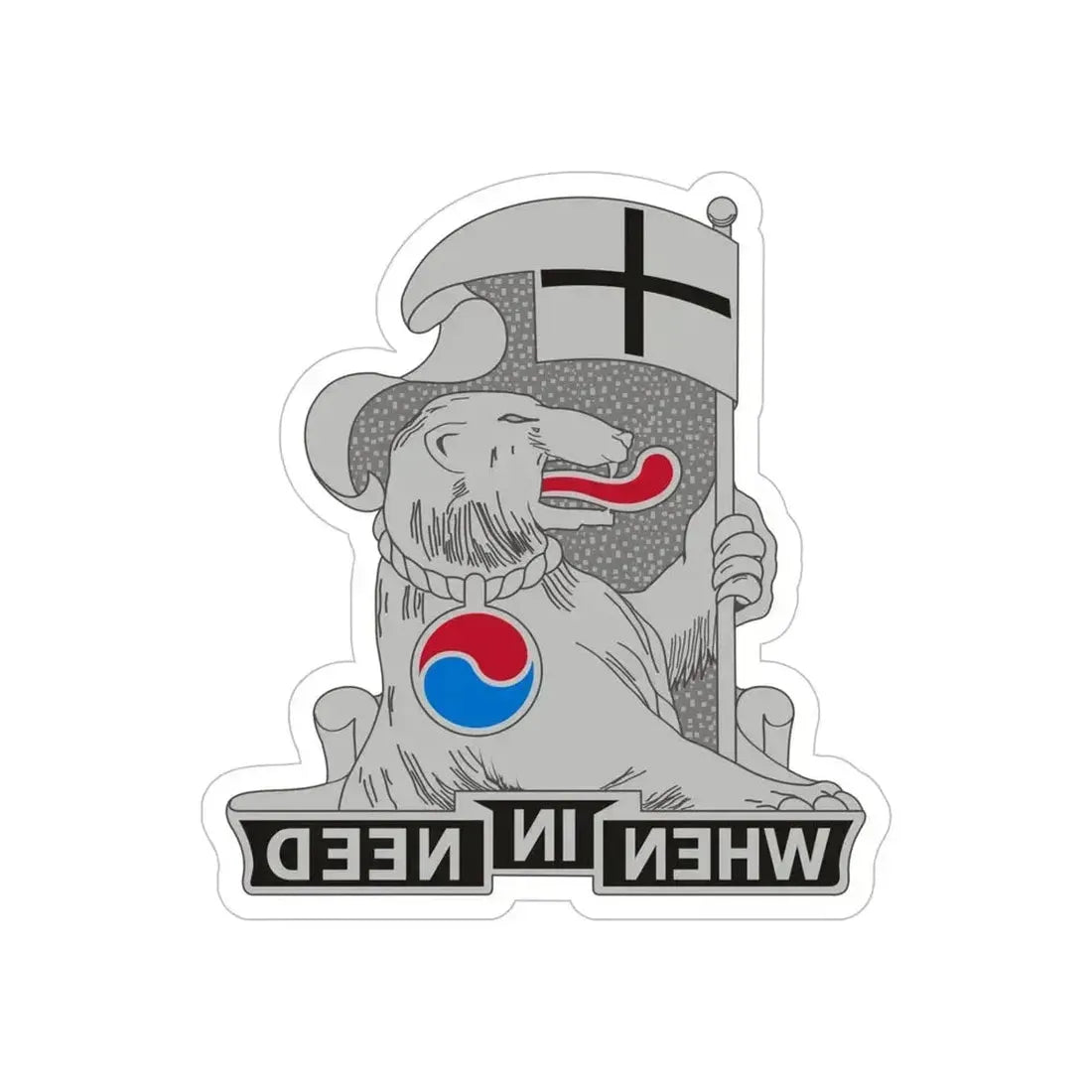 94 Military Police Battalion (U.S. Army) REVERSE PRINT Transparent Die-Cut STICKER 5 Inch Die-Cut Transparent - The Sticker Space