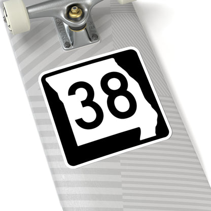 MO-38 (Missouri) (Road Sign) STICKER Vinyl Kiss-Cut Decal