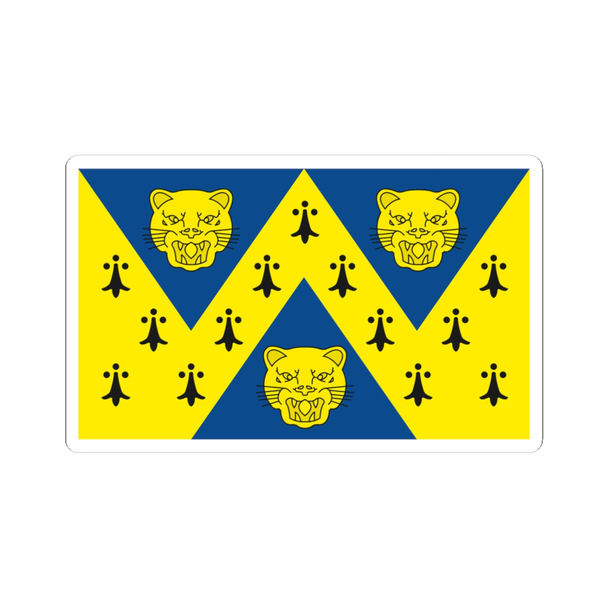 Flag of Shropshire (England) STICKER Vinyl Kiss-Cut Decal