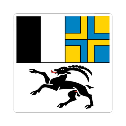 Flag of Canton of Graubunden (Switzerland) STICKER Vinyl Kiss-Cut Decal