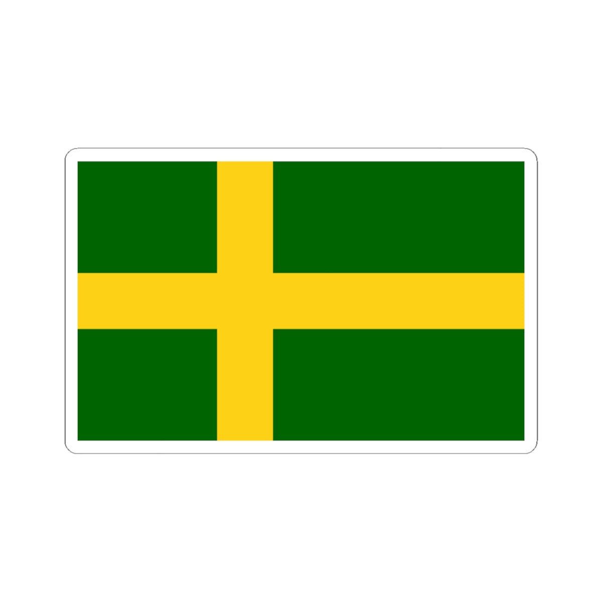 Flag of Oland (Sweden) STICKER Vinyl Kiss-Cut Decal