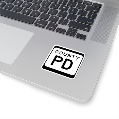 WIS County PD (Wisconsin) (Road Sign) STICKER Vinyl Kiss-Cut Decal