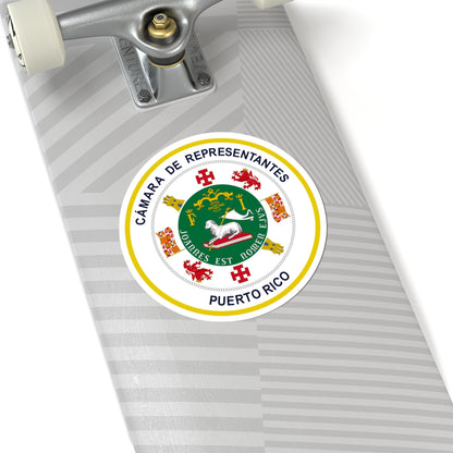 Seal of Puerto Rico House of Representatives - STICKER Vinyl Kiss-Cut Decal