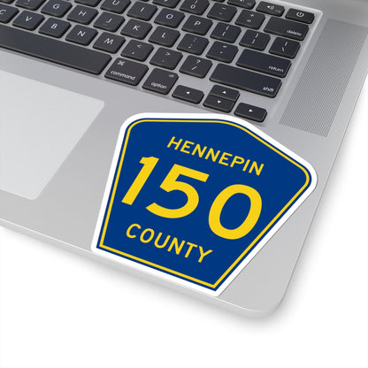 Hennepin County 150 (Minnesota) (Road Sign) STICKER Vinyl Kiss-Cut Decal