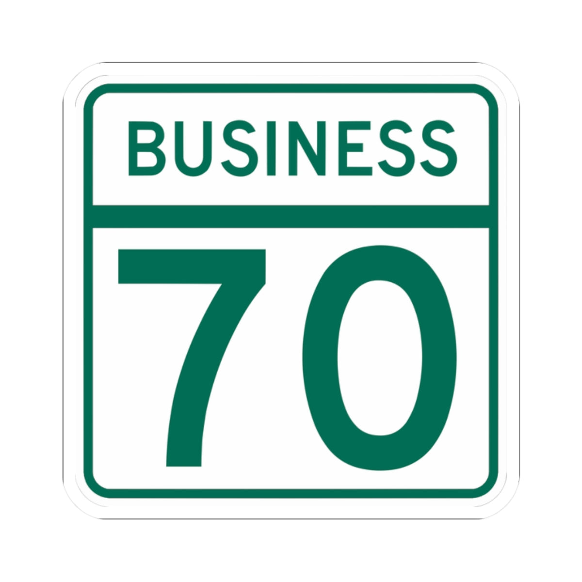MD Route 70 Business (Maryland) (Road Sign) STICKER Vinyl Kiss-Cut Decal