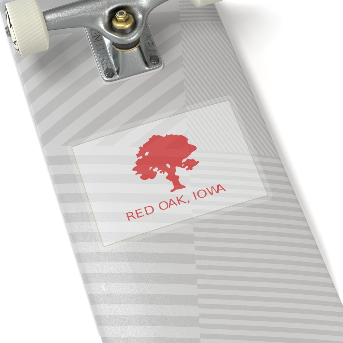 Flag of Red Oak, Iowa - STICKER Vinyl Kiss-Cut Decal