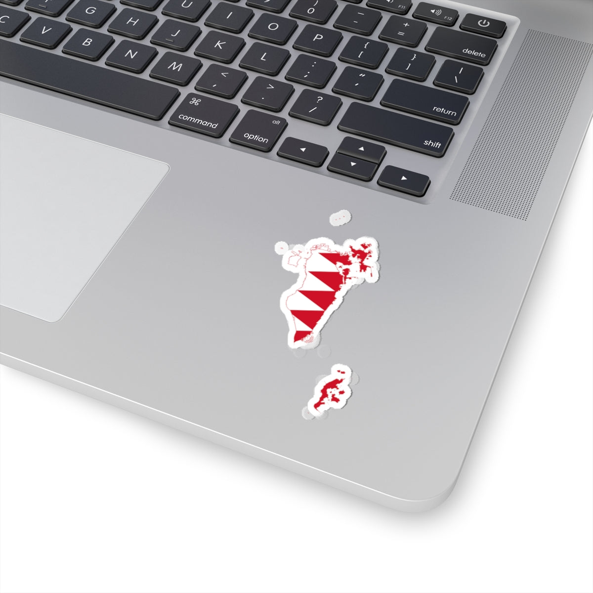 Flag-map of Bahrain2 (Bahrain) STICKER Vinyl Kiss-Cut Decal