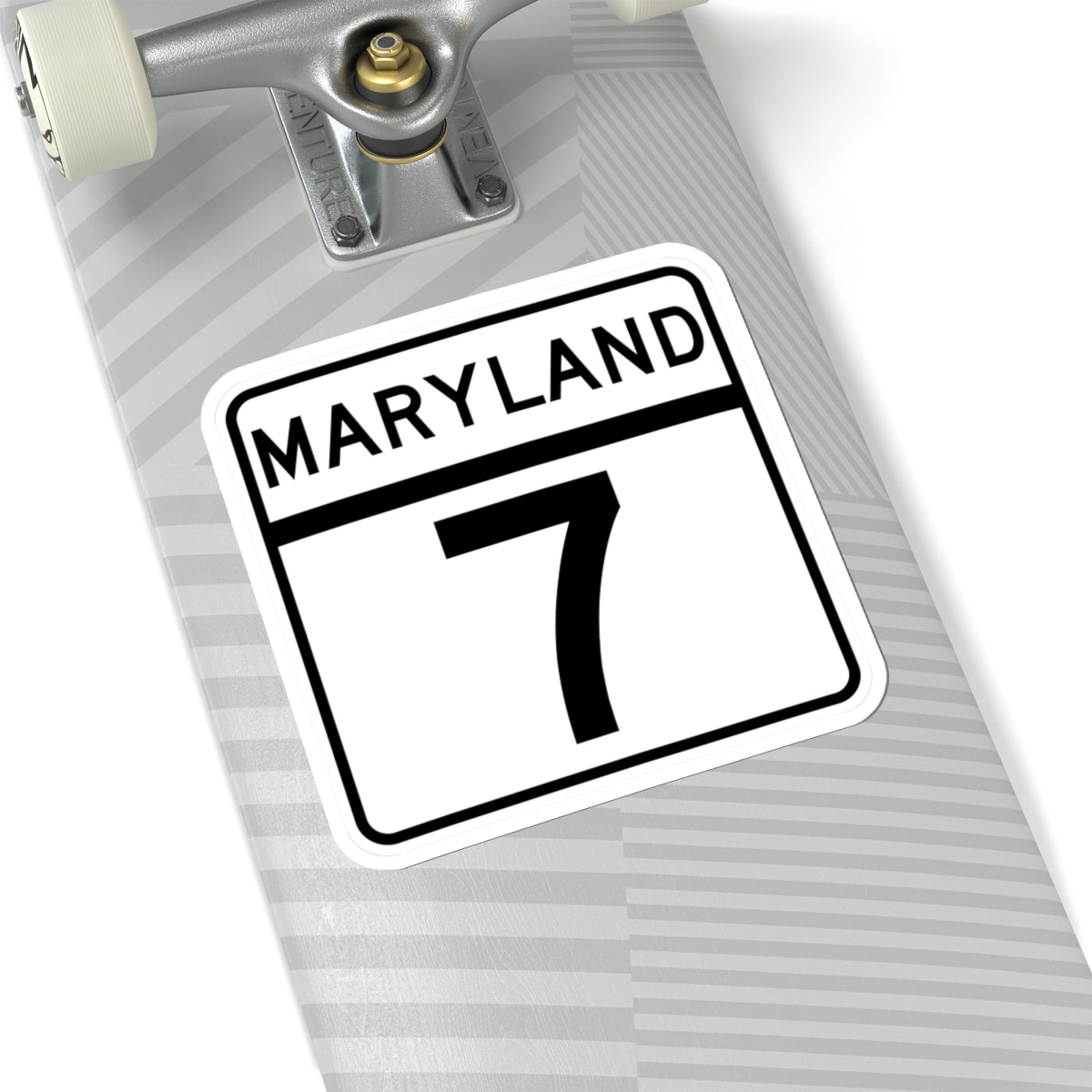 MD Route 7 (Maryland) (Road Sign) STICKER Vinyl Kiss-Cut Decal