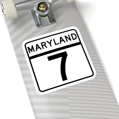 MD Route 7 (Maryland) (Road Sign) STICKER Vinyl Kiss-Cut Decal