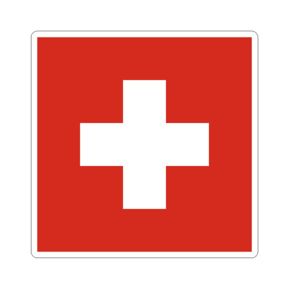 Flag of Switzerland 3-5 (Switzerland) STICKER Vinyl Kiss-Cut Decal