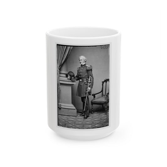 Portrait Of Brig. And Adjutant-Gen. Lorenzo Thomas, Officer Of The Federal Army (U.S. Civil War) White Coffee Mug
