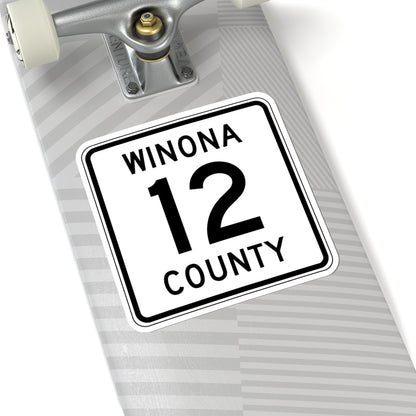 Winona County Route 12 MN (Minnesota) (Road Sign) STICKER Vinyl Kiss-Cut Decal