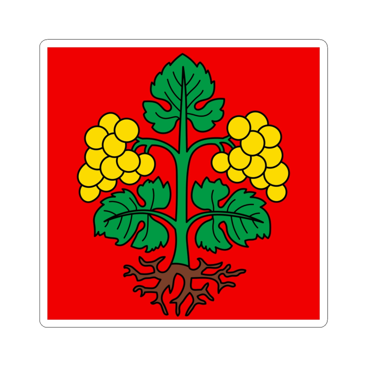 CHE Raron Bezirk Flag (Switzerland) STICKER Vinyl Kiss-Cut Decal