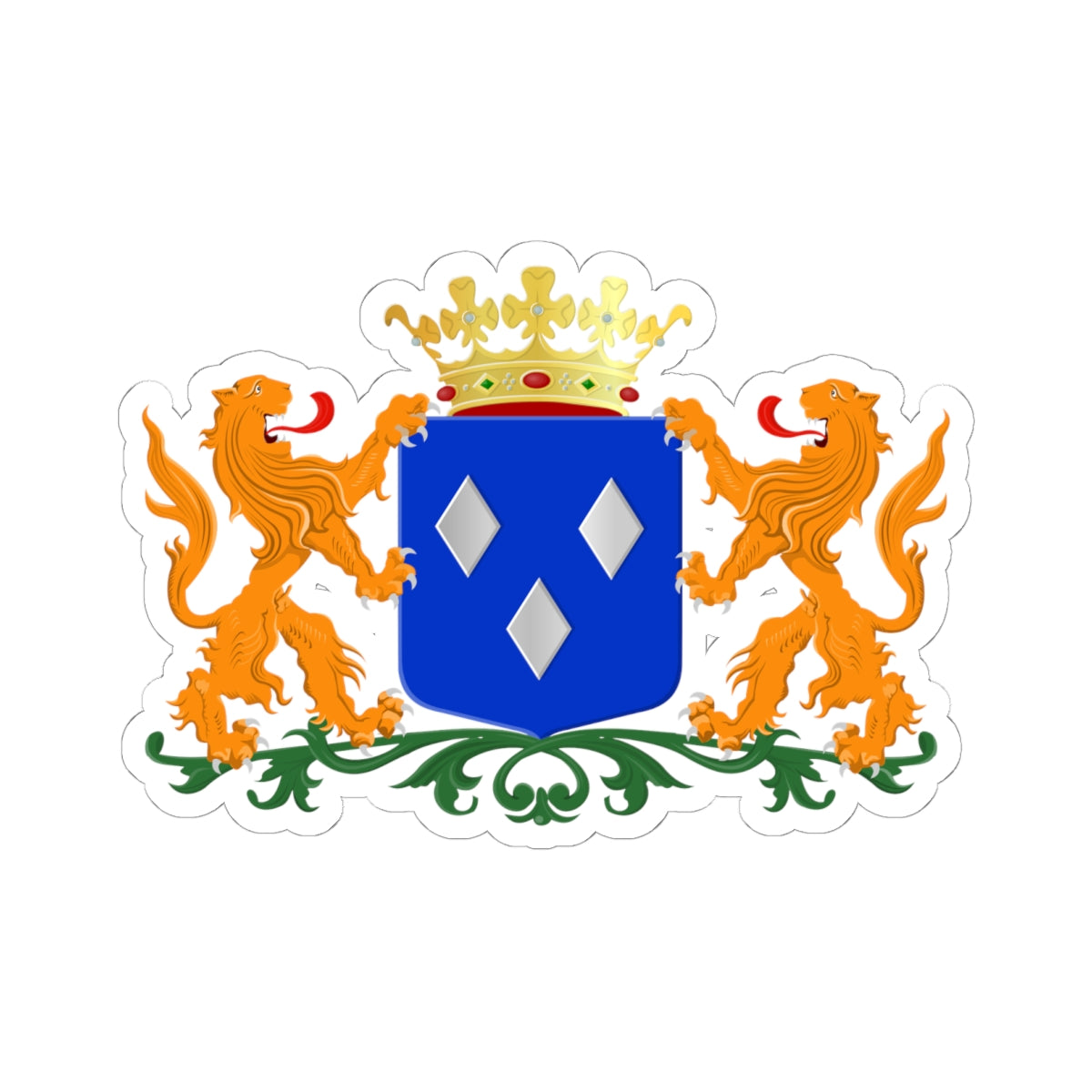 Almelo wapen (Netherlands) (Coat of Arms) STICKER Vinyl Kiss-Cut Decal