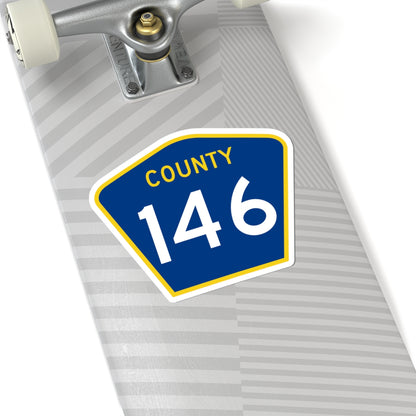 County 146 MN (Minnesota) (Road Sign) STICKER Vinyl Kiss-Cut Decal