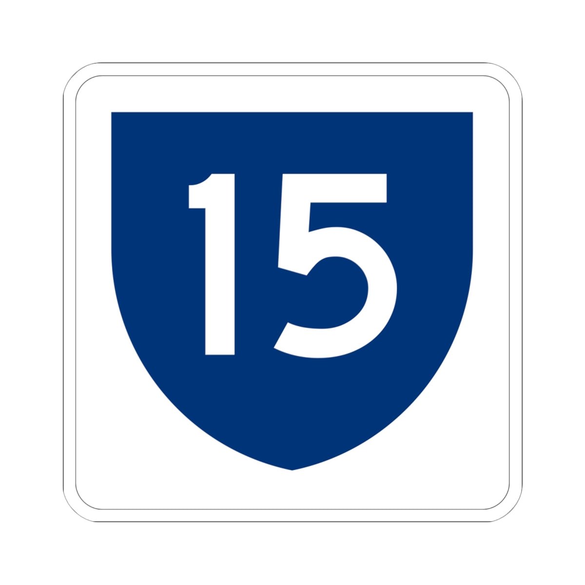 PR primary 15 (Puerto Rico) (Road Sign) STICKER Vinyl Kiss-Cut Decal