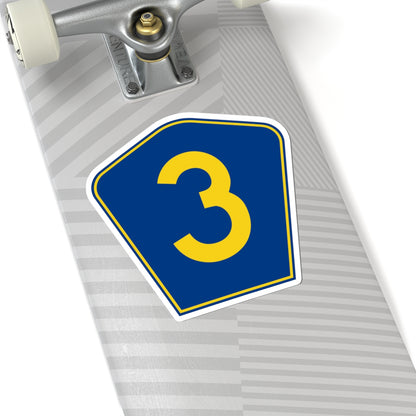 PR secondary 3 (Puerto Rico) (Road Sign) STICKER Vinyl Kiss-Cut Decal