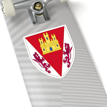 Arms of Diego of Castile son of King Peter (Spain) (Coat of Arms) STICKER Vinyl Kiss-Cut Decal