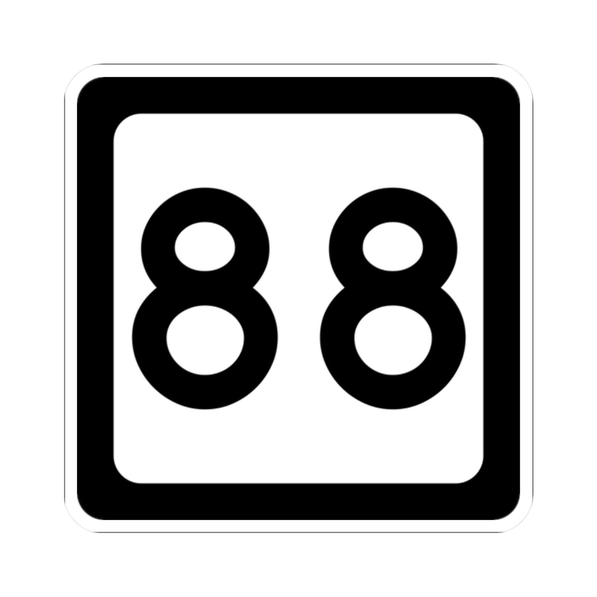 WV-88 (Virginia) (Road Sign) STICKER Vinyl Kiss-Cut Decal
