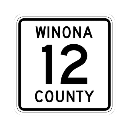 Winona County Route 12 MN (Minnesota) (Road Sign) STICKER Vinyl Kiss-Cut Decal