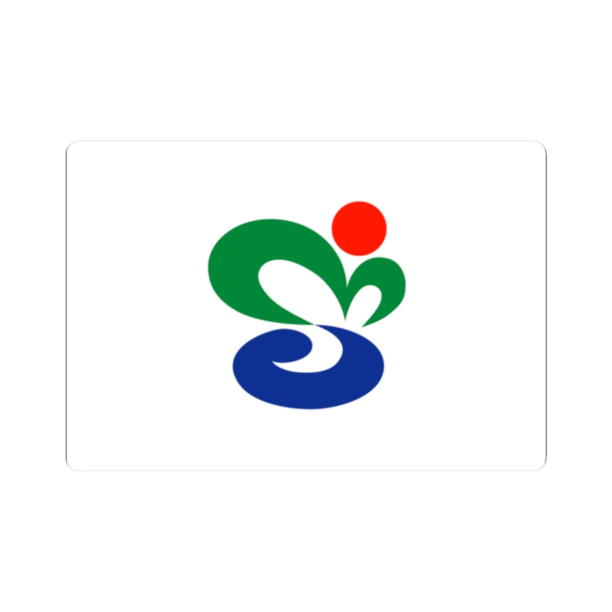 Flag of Munakata Fukuoka (Japan) STICKER Vinyl Kiss-Cut Decal