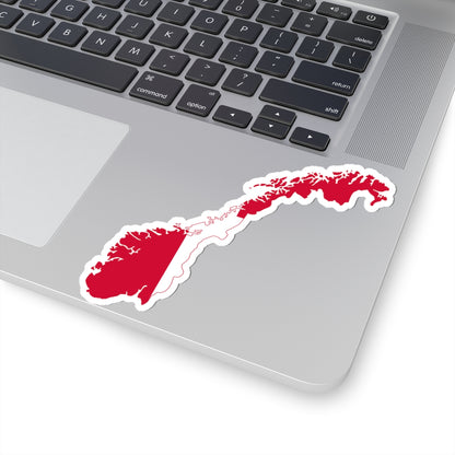 Flag-map of Norway 1814-1821 (Norway) STICKER Vinyl Kiss-Cut Decal