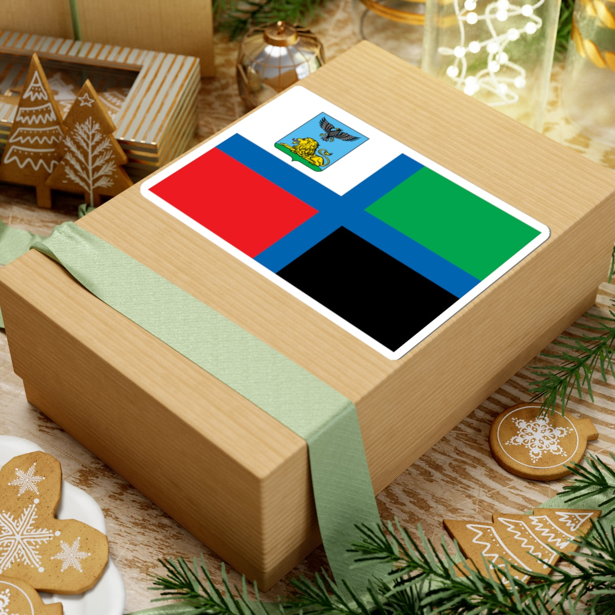 New Flag of Belgorod Oblast (Russia) STICKER Vinyl Kiss-Cut Decal